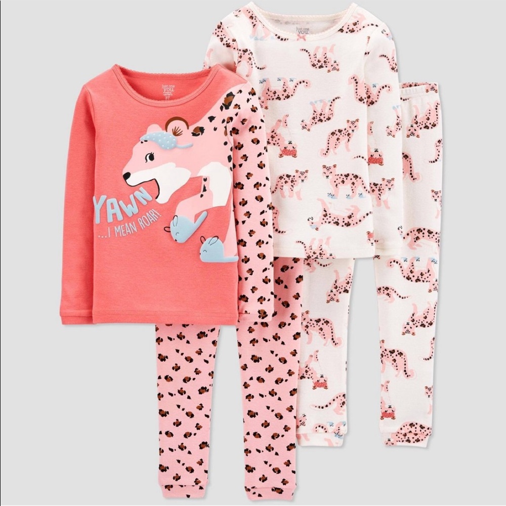 NWT Carter’s leopard/jaguar pjs 2-pk